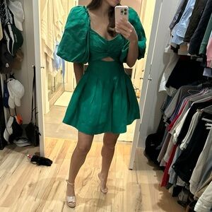 AJE dusk puff sleeve mini dress
